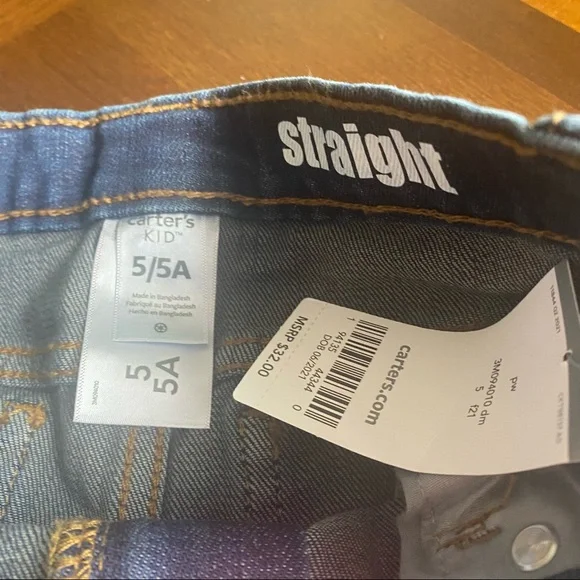 Carters toddler straight leg jeans NWT - Picture 4 of 5